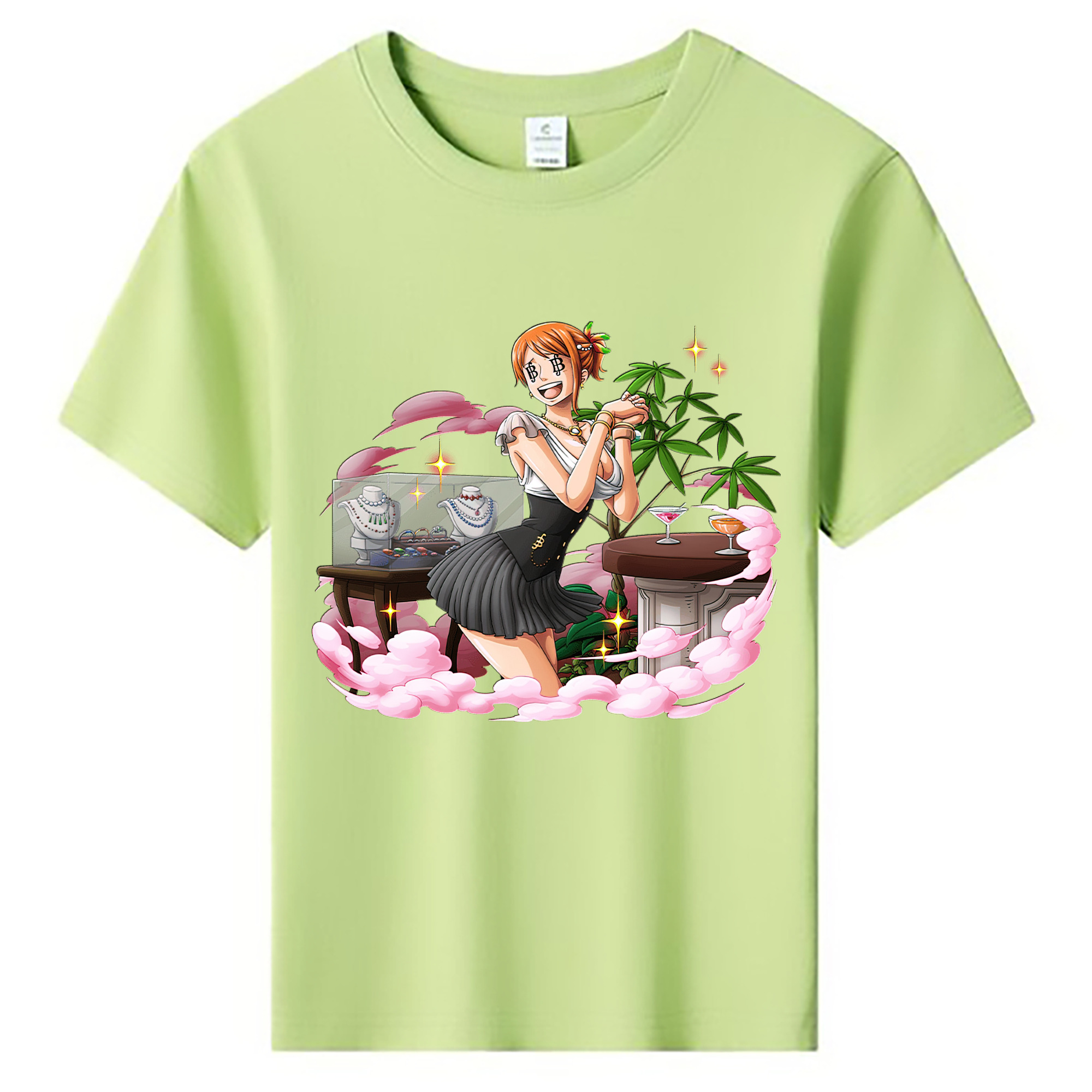 （画像用） ワンピース ナミ ONE PIECE Nami 綿100％キッズTシャツ（フロントプリント）